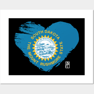 U.S. State - I Love South Dakota - South Dakota Flag Posters and Art